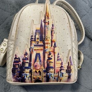 Disney Gold and Purple Castle Backpack